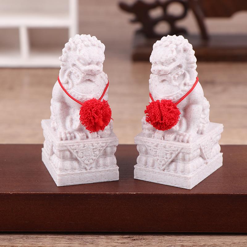 1 пара имитация каменной статуи льва кукольный домик лев двор украшение микросцена украшения микросцена строительный реквизит