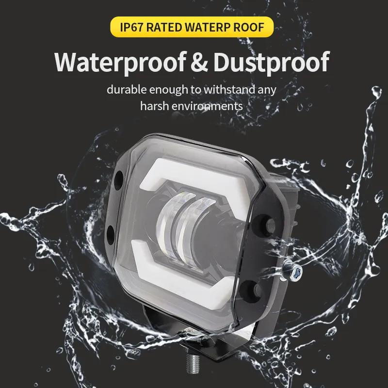 5-дюймовый прожектор для скрытого монтажа, светодиодный рабочий свет, бар дальнего/ближнего света, внедорожный 4X4 ATV для автомобиля Niva Lada, 12-24 В, светодиодные модули, противотуманные фары для вождения