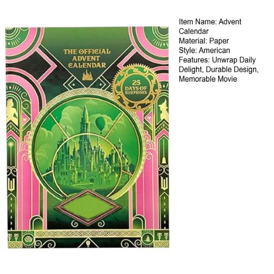 Календарь Wicked Advent Calendar 2024, коллекционные предметы на тему зла, 25-дневный календарь обратного отсчета с нашивками, магнитами, наклейками, брелоками для киноманов и праздников