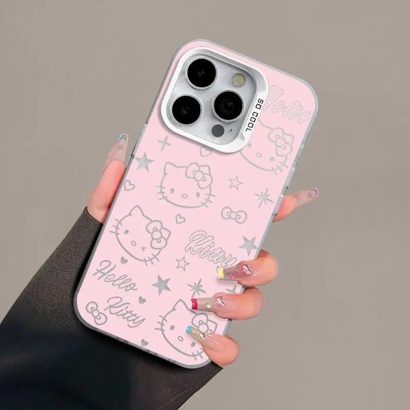 Pink Hello Kitty Pearl Chain Phone Case For Xiaomi Redmi Note 15 Pro 5G 15C 15 14C 13C 12C Note 14 13 12 Pro Plus 5G Hard Cover