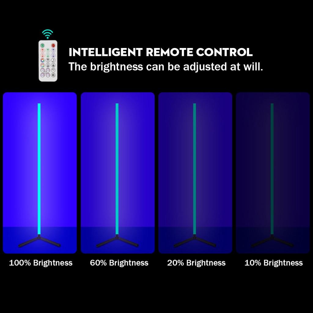 150 СМ Современный RGB Светодиодный Торшер Крытый Угловой Торшер Украшение Дома Живой Рим Художественный Декор Атмосферное Постоянное Освещение Стенда