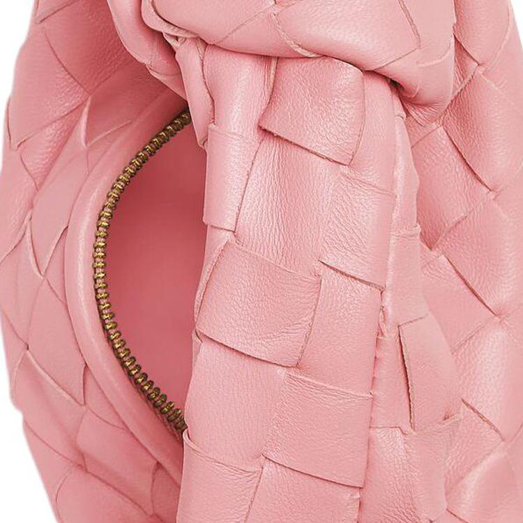 Bottega Veneta Женская сумка-тоут Jodie Intrecciato из плетеной кожи ягненка с застежкой-молнией Розовый 730828VCPP05832