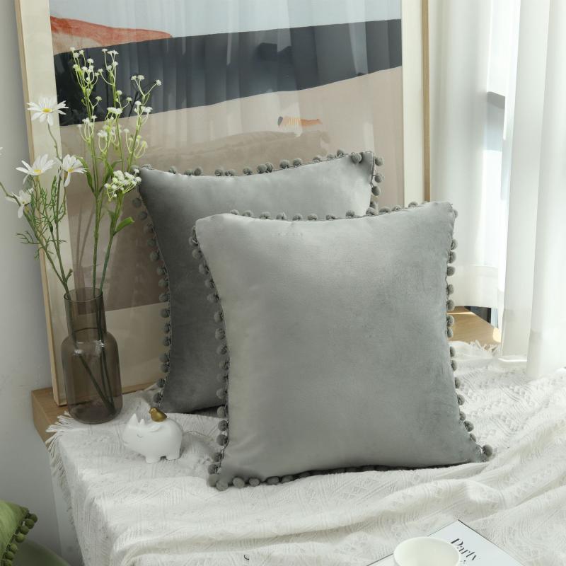 Ins Современный минималистичный бархатный однотонный чехол для дивана, шерстяной чехол для мяча, одинарный чехол для подушки без сердечника