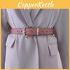Womens Fashion Leather Belt With Unique Pattern And Metal Pin Buckle For Trendy Outfits