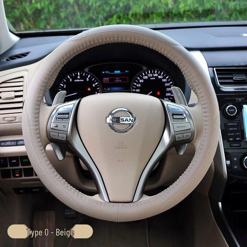 D0X Накладка на руль из натуральной кожи для Nissan Sylphy, Murano, старой Teana, Qashqai, Sunny, Livina, Tiida.