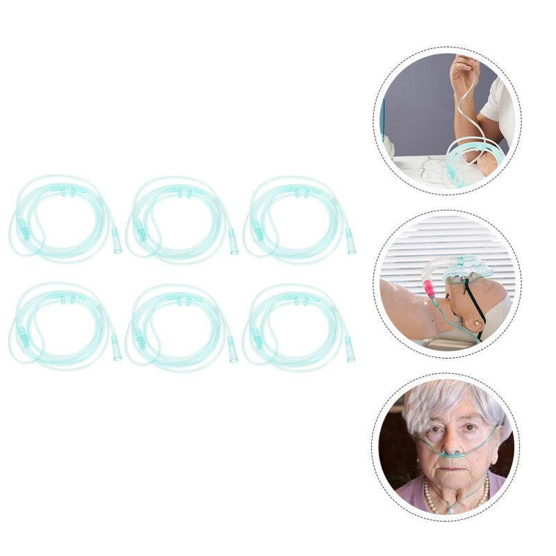 12Pcs Nasal Cannula Double Stuffy Nose Tubing Disposable Oxygen Tubes Plastic Nasal Tube Nasal Oxygen Tubes Nasal Tubing 1.5M Mass Air Flow 3