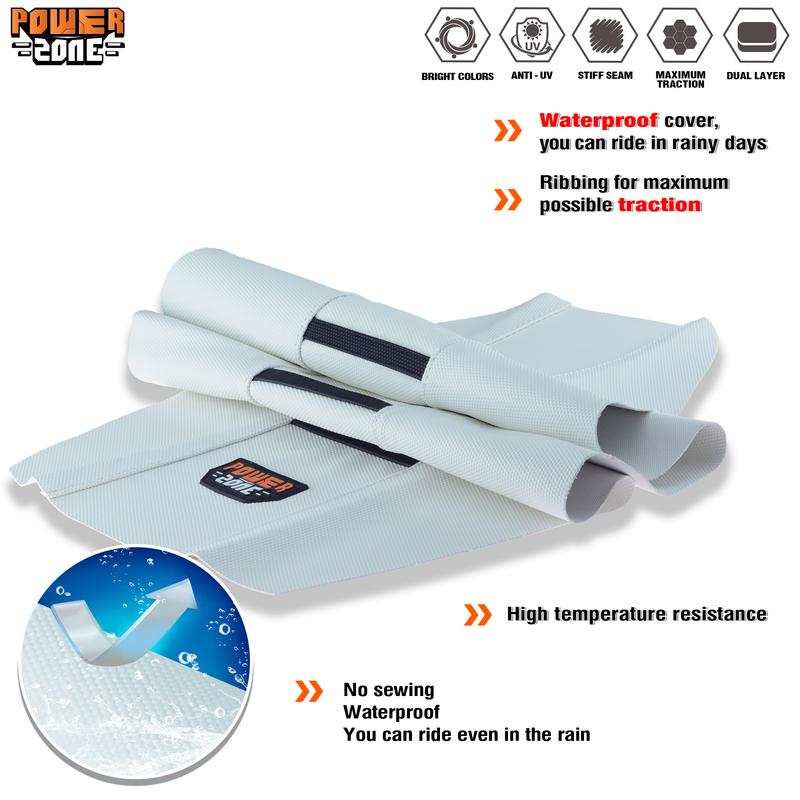 Powerzone Universal Seat Cover Soft Waterproof Non-slip Ribbed Motorcycle Seat Cover For SXF EXC KXF CRF YZF WR TC TE