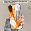 Каменная накладка с отпечатком животного для Samsung Galaxy S20 S21 S22 S23 Plus S24 FE S25 Ultra S26 Edge S25+ S20+ S22+ Черный стеклянный чехол для телефона