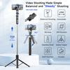F16 Selfie Stick Tripod with 1708mm Long 8-Section Pole, Bluetooth Remote, 360° Rotation, 1/4 Interface, for Phone Camera Vlog