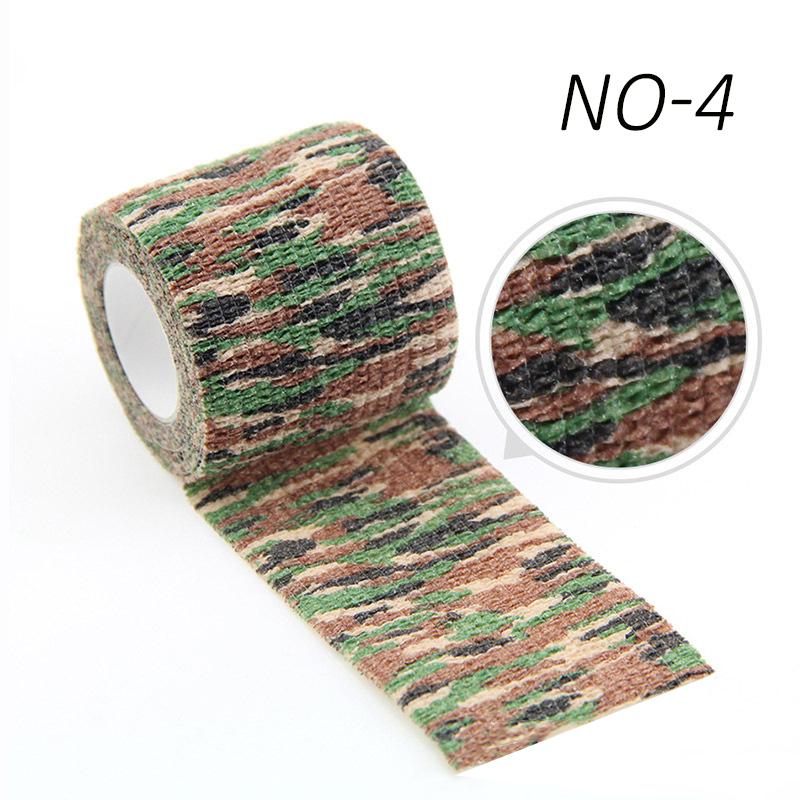4.8m Camouflage Elastic Wrap Tape Hunt Disguise Elastoplast Self Adhesive Sports Protector Knee Finger Ankle Athletic Bandage