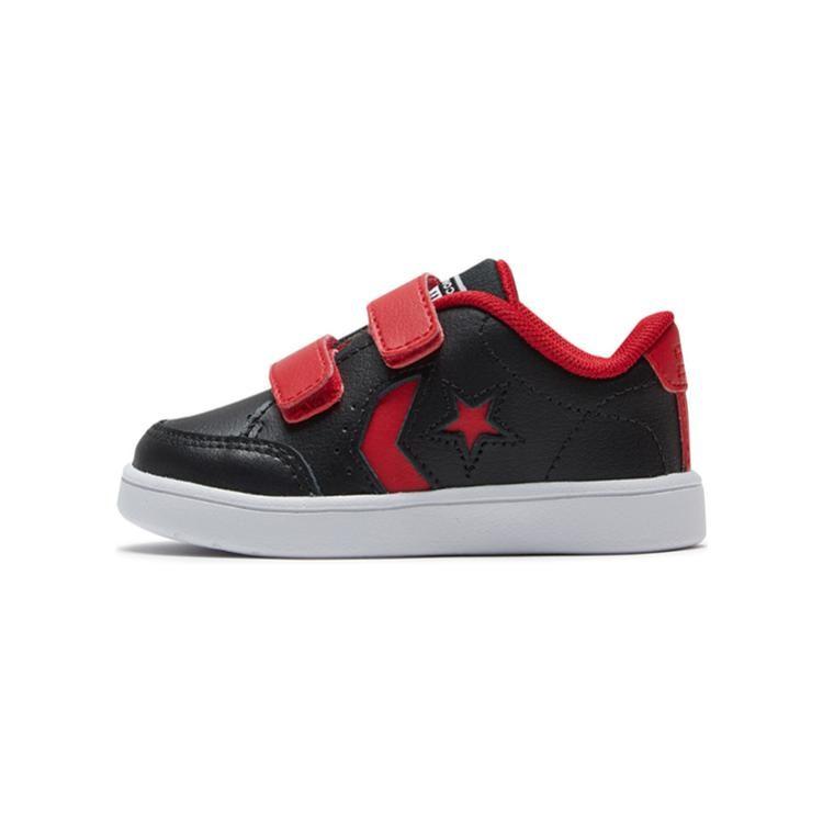 Converse Star Court 2V На липучках Низкие Детские Кроссовки Черный Красный Младенцы и Малыши 766485C