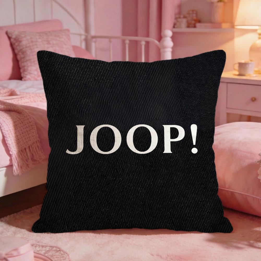 JJoopS Brand Classic Logo Cushion Cover Premium Comfort Reversible Pillow Cove Two In One Design For Any Room Car Interior
