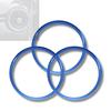 Mazda CX-3 MX-5 ND Roadster Air Conditioner Ring Cover Plated Set of 3 (Blue)