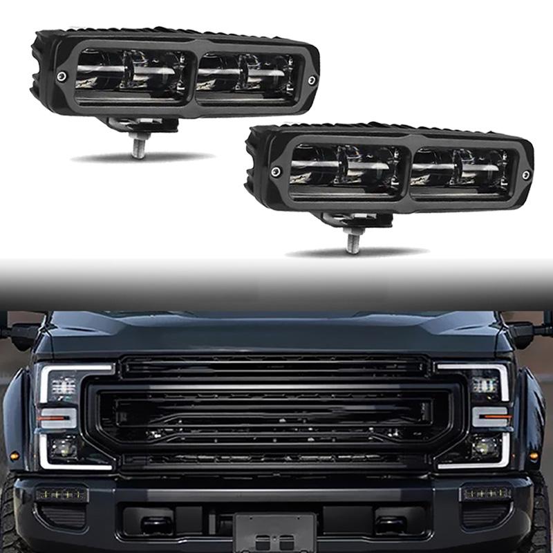 1/2 шт. Универсальный светодиодный прожектор для мотоцикла DC12-80V 6500K, белый свет, вспомогательная фара, рабочее освещение, противотуманные фары