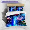 3pcs Demon Slayer5 Design Cover Set - HD Printed Bedding with 1 Cover and 2 Pillowcases - Perfect for Home and Dorm Decor