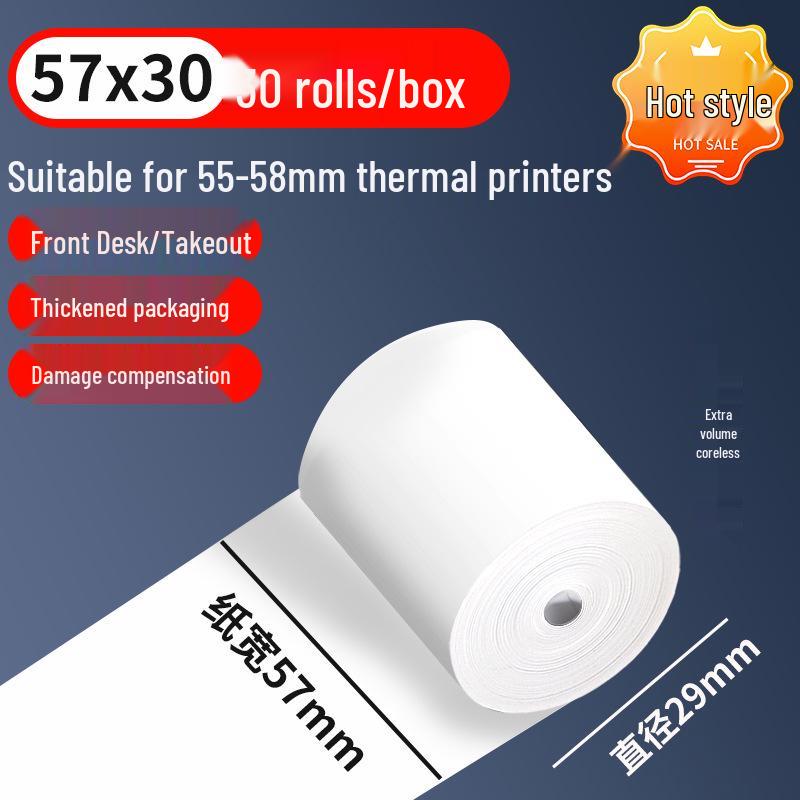 Mornsun Thermal Cash Register Paper: 57x50, 80x80, 80x60x50 – Suitable for Meow Meow Machine.