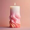 Wave Relief Cylindrical Candle Silicone Mold Wave Flower Cylindrical Concrete Resin Mould Curve Relief Cylindrical Gypsum Molds