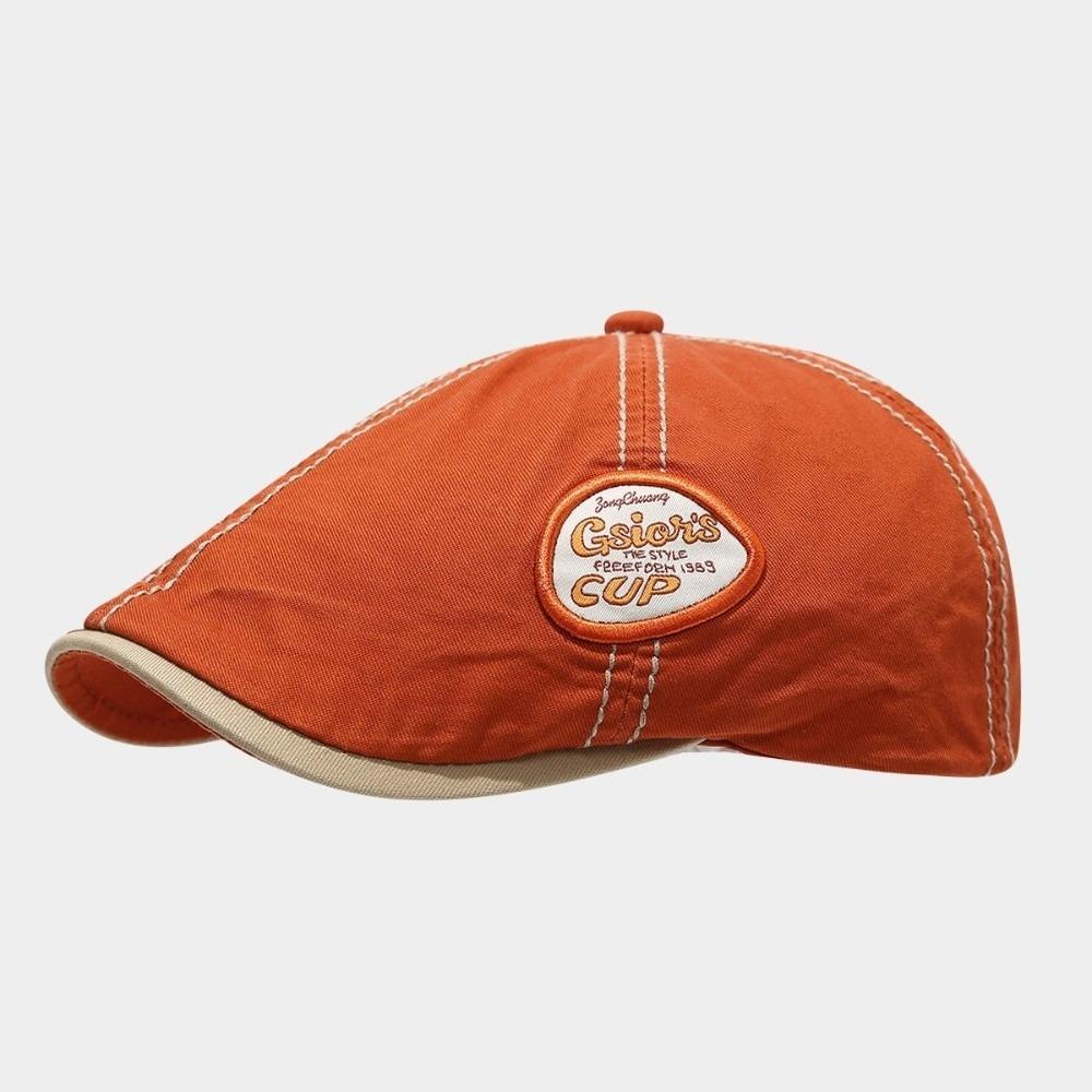 Embroidey Newsboy Cap Vintage Cowboy Caps Ins Forward Hat Unisex