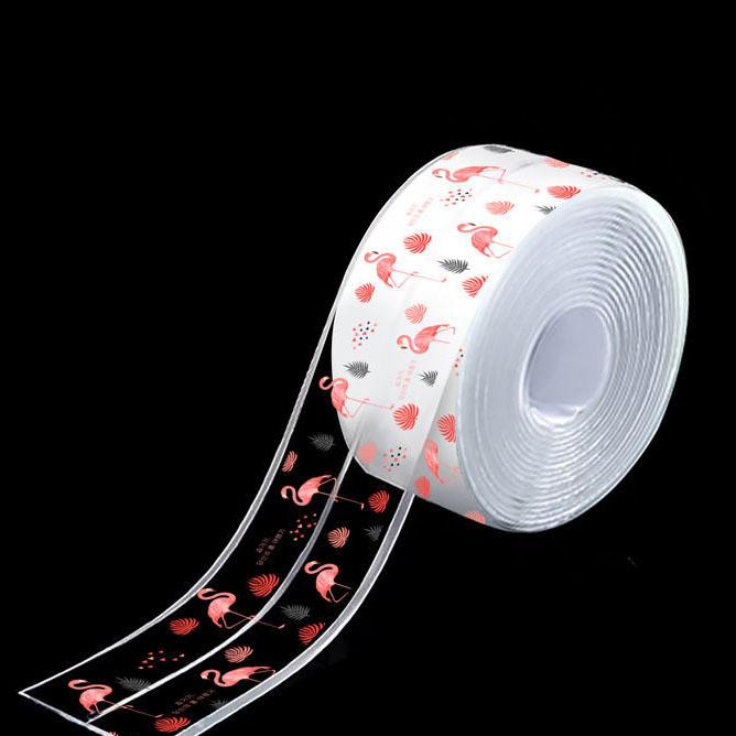 Прозрачный самоклеящийся водостойкий стикер на стену с принтом для ванной комнаты, кухонной раковины, уплотнительной ленты для ванны