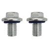 2x Engine Oil Drain Plug Bolt W/Gasket 55577568 For Buick Cadillac Chevrolet