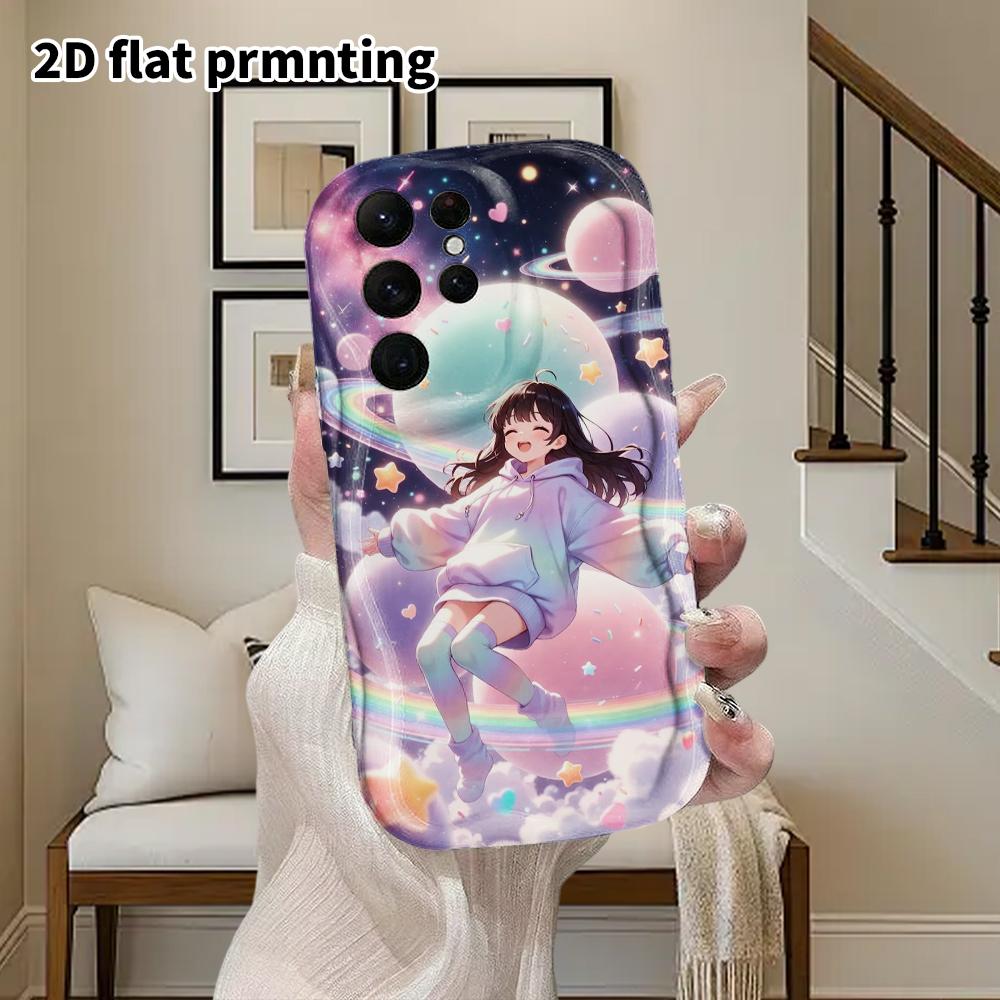 Чехол для телефона: 2D Плоский Защитный Чехол для Samsung Galaxy A34 A35 M05 M06 S20 S22 S21 FE Plus 5G, Стиль для Пары, Девушка в Худи, Подарки на Рождество и Хэллоуин