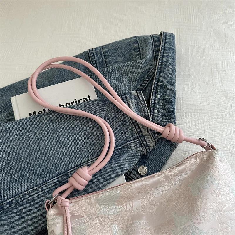 New Chinese Country Style Bags Women's New Trendy Row Shoulder Bag Large Capacity Tote Bags Commuter Crossbody