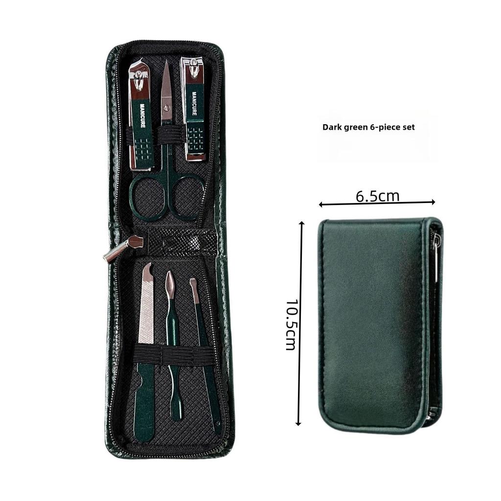 Маникюрный набор из 6 кусачек для ногтей из нержавеющей стали с ложечкой для ушей - Инструменты для ногтей.