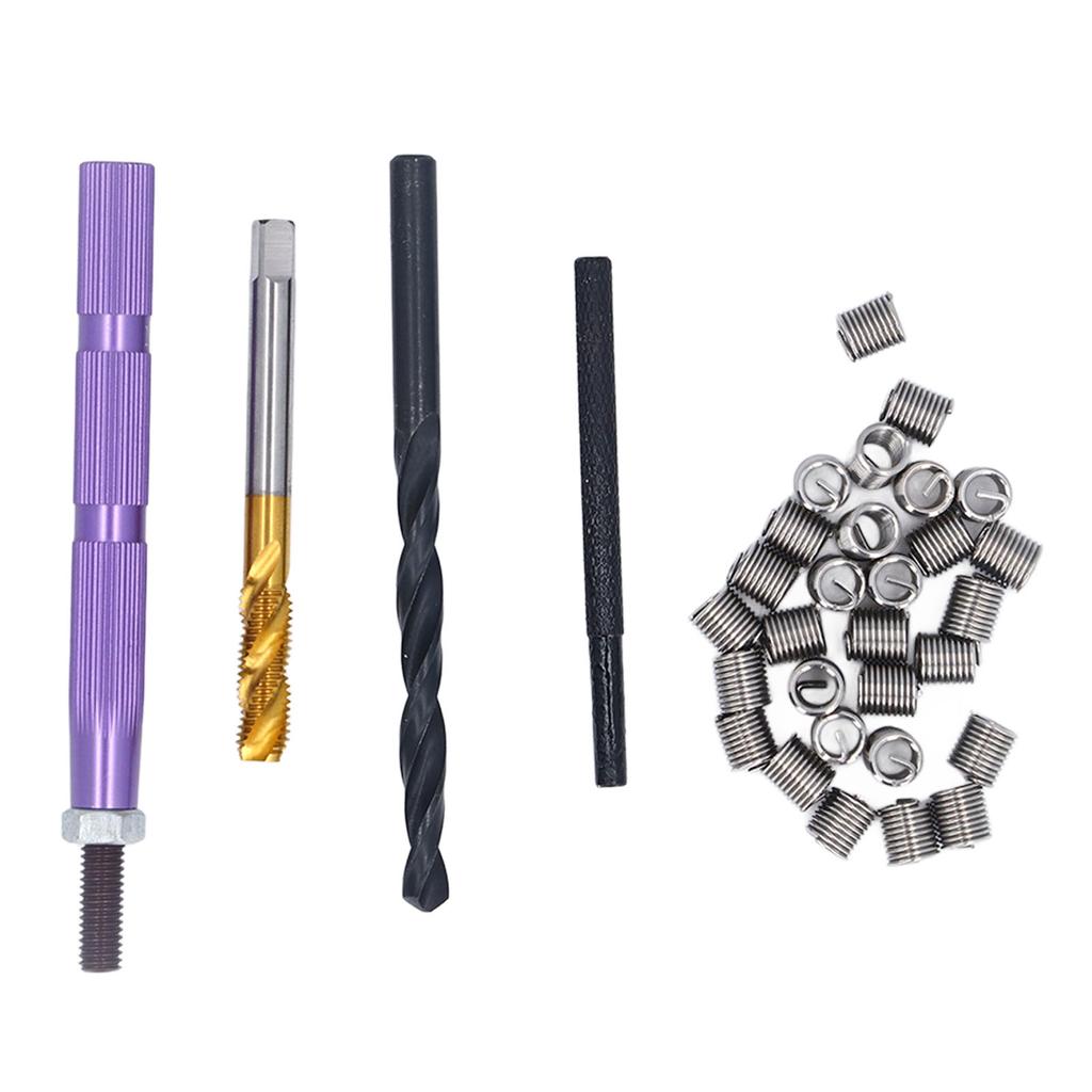 34PCS Set Metric Thread Repair Kit 304 Stainless Steel Thread Repair Installation Kit