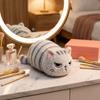 Animal Shape Gray Cat Plush Pencil Case Kawaii Cat Stationery Case Gray Cat Makeup Bag  Children