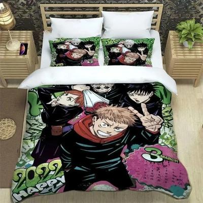 3D-принт Jujutsu Kaisen Anime Комплект постельного белья для мальчиков и девочек Twin Queen King Size Пододеяльник Наволочка Кровать для мальчиков и взрослых