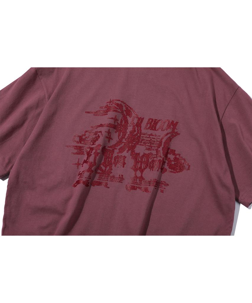IFYOUWANT Pixel Moon Tee Darkpink