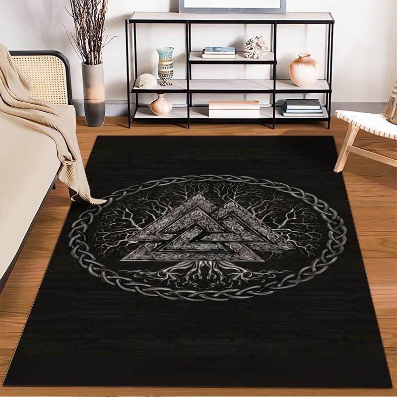 Viking Knot Design Rug Non-slip rug suitable for living room and bedroom sofas