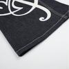 Unisex Streetwear Denim Pants With Musical Note Patch Relaxed Fit Wide Leg Jeans Casual Wear