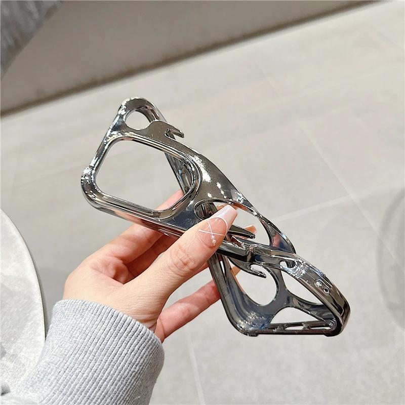 Для iPhone 16 Pro Max роскошный ажурный чехол с рамкой из огнестойкого покрытия для iPhone 11 12 13 14 15 16 Pro 14 15 16 Plus мягкий защитный чехол