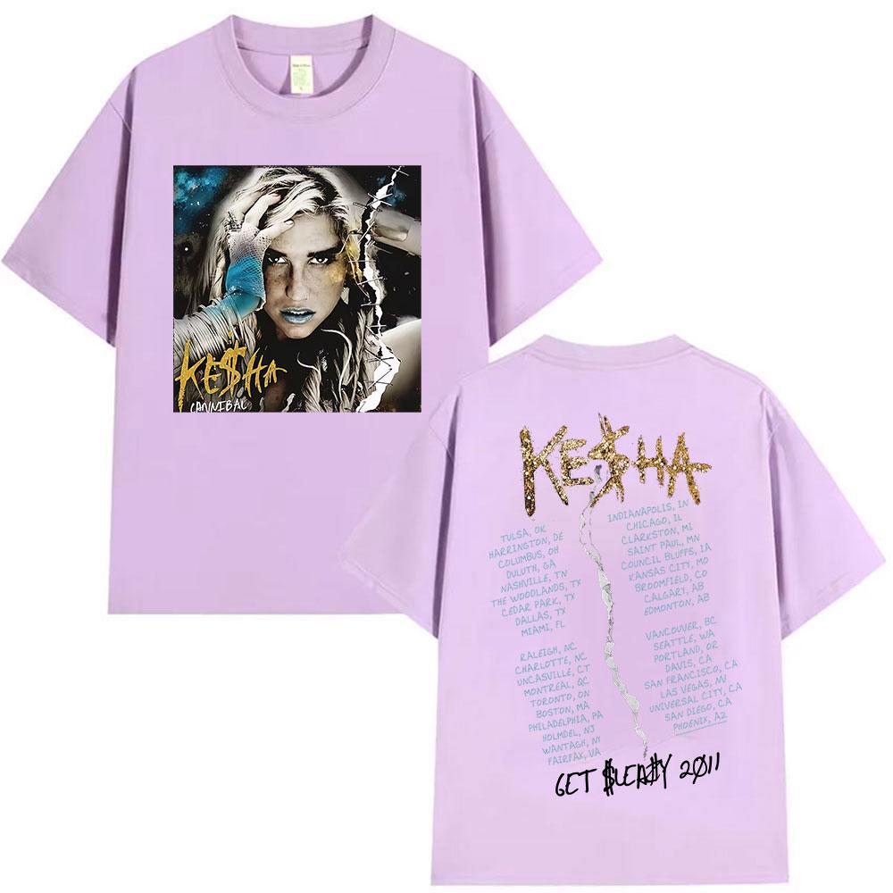 Singer Kesha Album 2025 Graphic T Shirt Men Women Hip Hop Vintage Short Sleeve Tshirts Summer Harajuku Oversized Cotton Tshirt