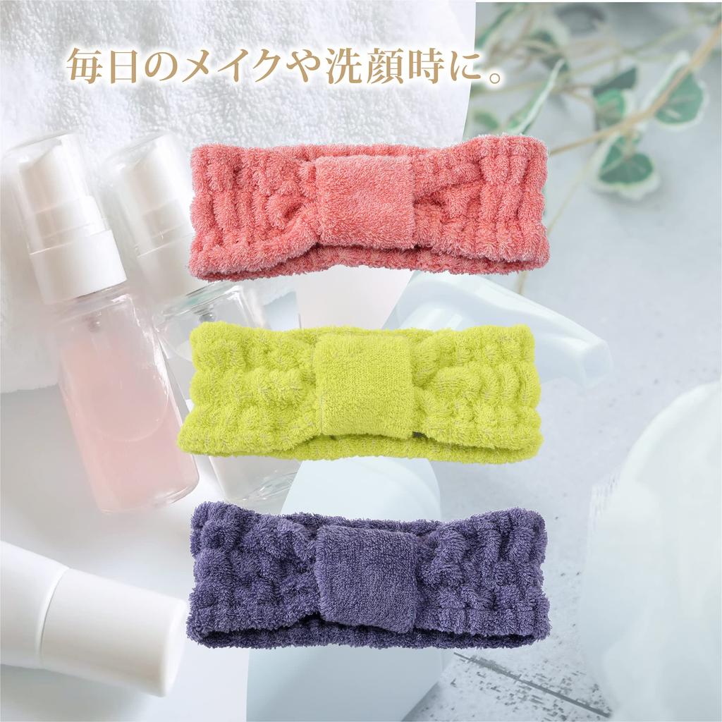 Повязка для волос nishikawa Mousse Puff, ворсовая ткань 9X24 см, моющийся хлопок, пушистый, каждый раз при стирке впитывает воду, мягко и нежно очищает лицо