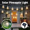 Солнечная садовая лампа привела уличную декоративную лампочку в виде ананаса