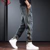 Men's Jeans European Flame Print Street Slim Wide