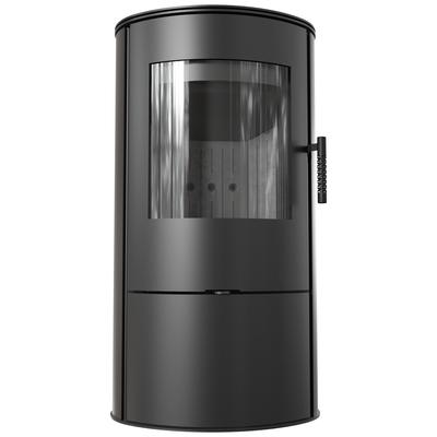 Дровяная стальная печь KRATKI ROLLO 7 кВт Ø 150 черная thermotec
