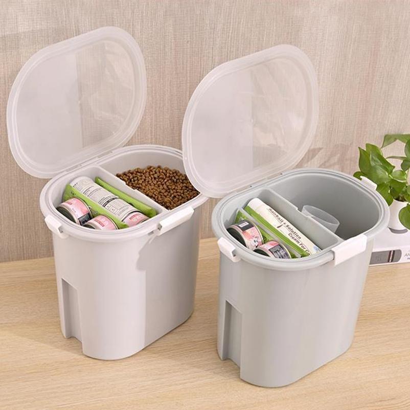 Ведро для хранения горячего корма для кошек Герметичное влагонепроницаемое вакуумное ведро для хранения корма для кошек Большая вместимость ведра для хранения корма для домашних животных