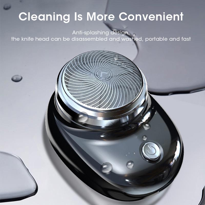 Professional Portable Mini Cordless Electric Shaver for Men Wet and Dry Beard Trimmer Razor USB Rechargeable Waterproof