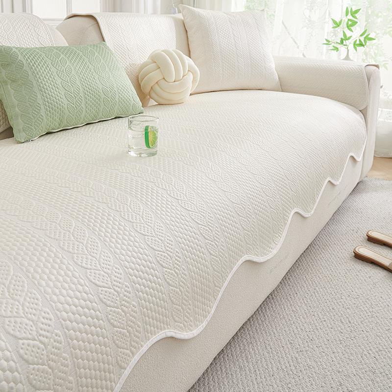 French Cream Wind New Summer Sofa Cushion Universal Fixed Sofa Cover Cloth Special-Shaped Sofa Cushion