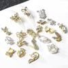 10 шт./компл. украшения из сплава для ногтей, различные формы, невыцветающее покрытие AB, винтажная серия, художественные детали, подвески, металлические аксессуары для женщин