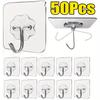 Transparent Self Adhesive Wall Hooks Heavy Duty Multi-Purpose Wall Hook Key Holder Towel Holder For Kitchen Bathroom Accessories