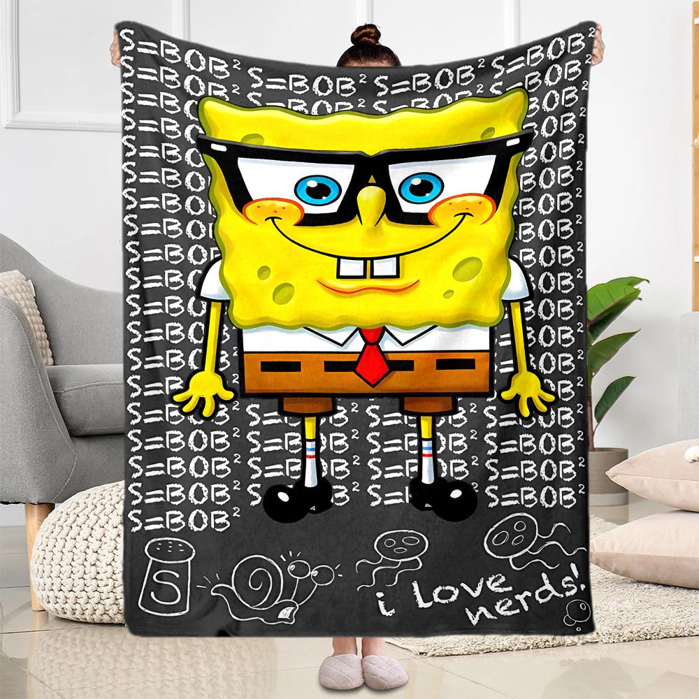 Spongebob Snail Adventure Blanket Comfortable Perfect for Picnics Livingroom Office Four Seasons Universal Stylish Decor Gifts For Family Or Friends