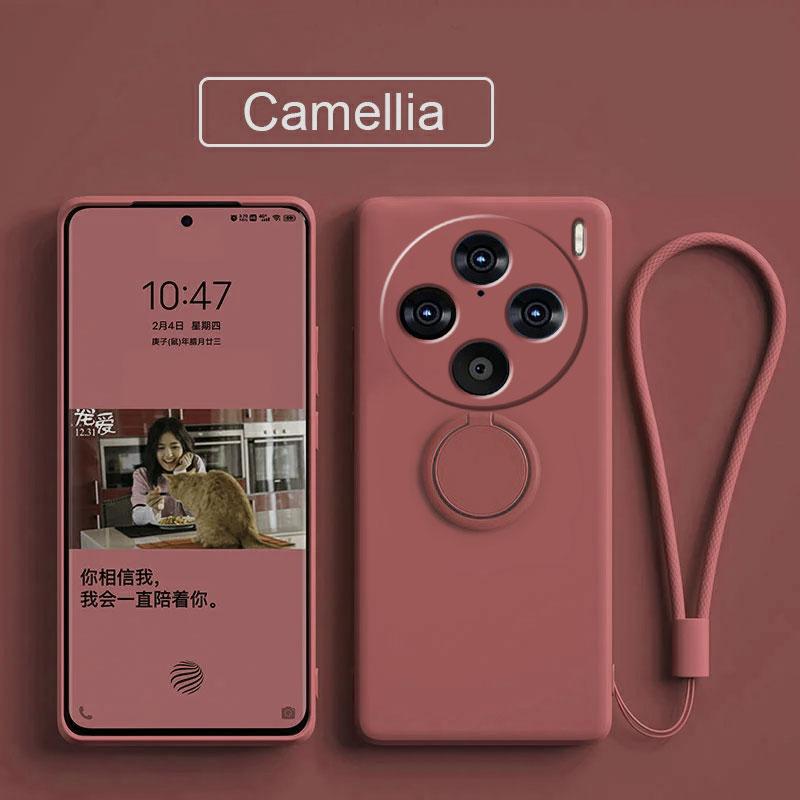 Чехол для Vivo X100 Pro Жидкий силиконовый держатель для кольца Мягкий чехол для телефона для Vivo X90 Pro Plus Обновление Противоударный задний чехол Fundas