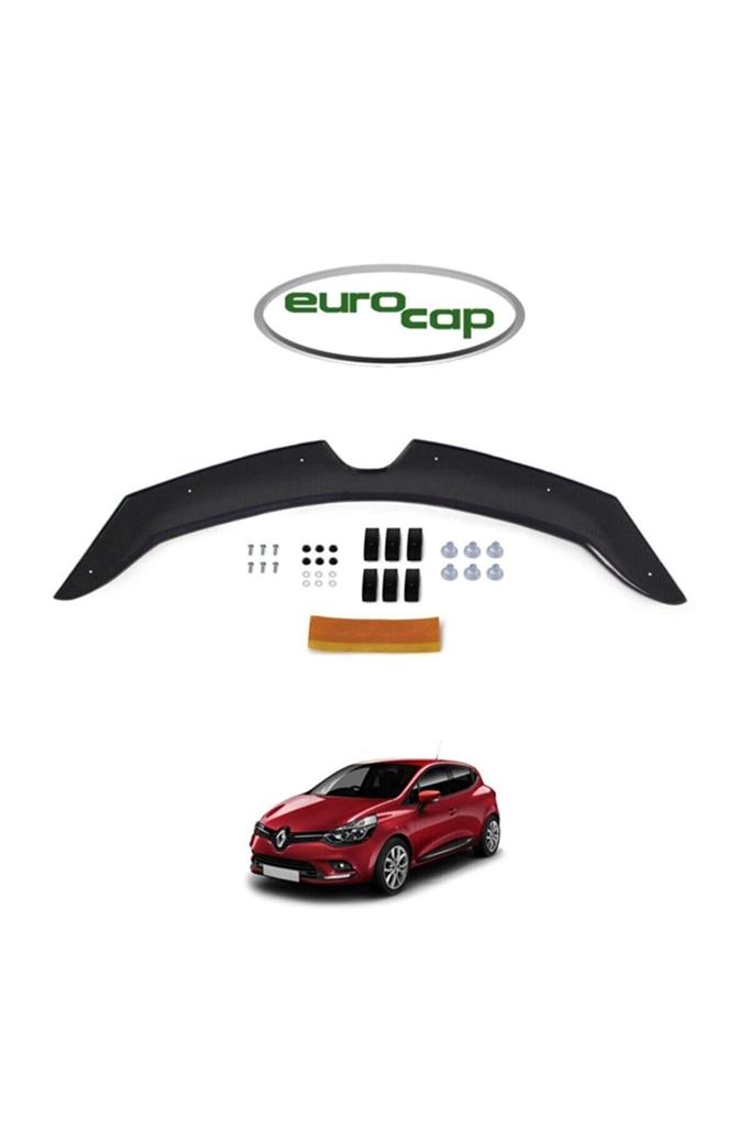 FOR Renault Clio 4 2012 To 2020 Front Hood Protection Spoiler Front Bug Shield Hood Deflector Guard Glossy Black