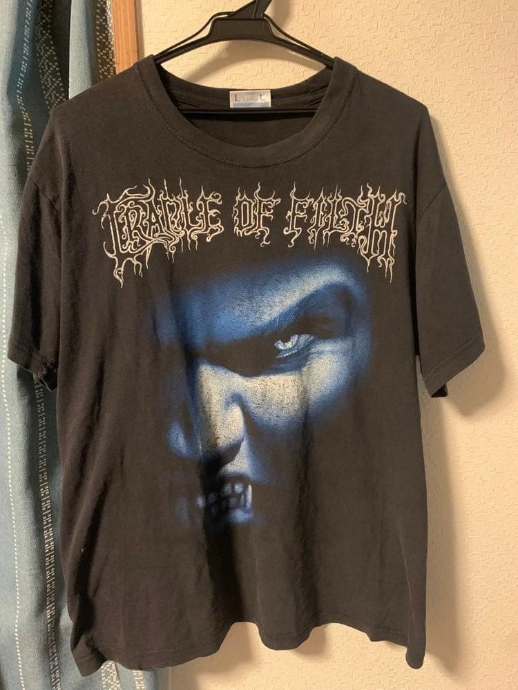 90-е группа Cradle of Filth Дизайн Ремейк Ретро стиль Черная футболка Vtg NH27101 Унисекс Футболка