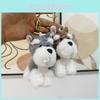 Soft Schnauzer Plush Keychain Cute Dog Stuffed Toy For Bags