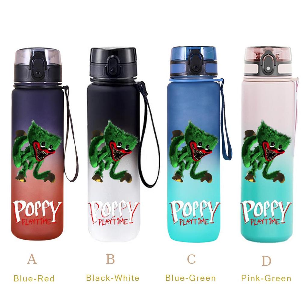 650 мл Спортивная Бутылка для Воды Poppy Playtime с Откидной Крышкой Питьевая Бутылка Huggy Wuggy Пластиковый Стакан Портативный Чайник для Походов Подарок на День Рождения 6